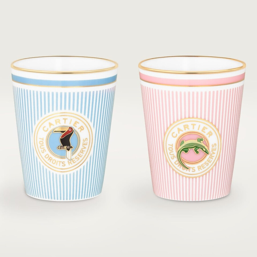 set di sei bicchieri cartier characters