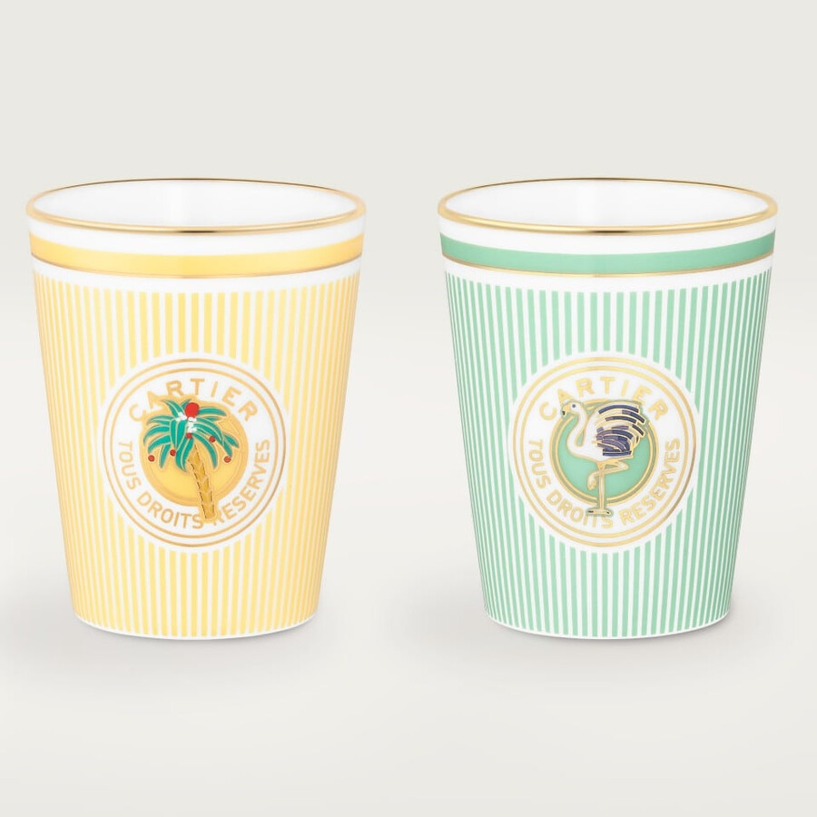 set di sei bicchieri cartier characters