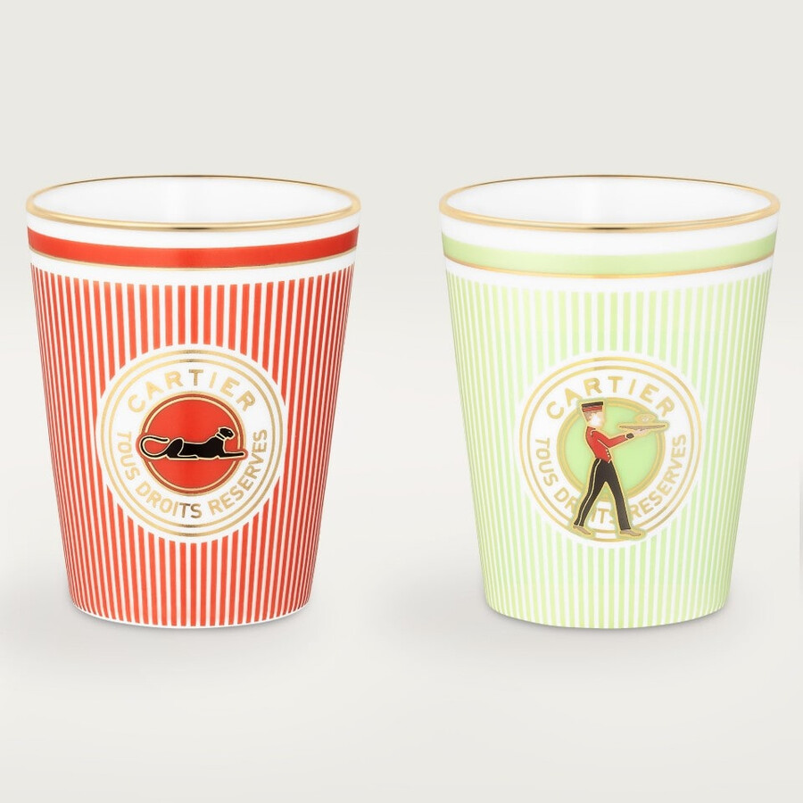 set di sei bicchieri cartier characters