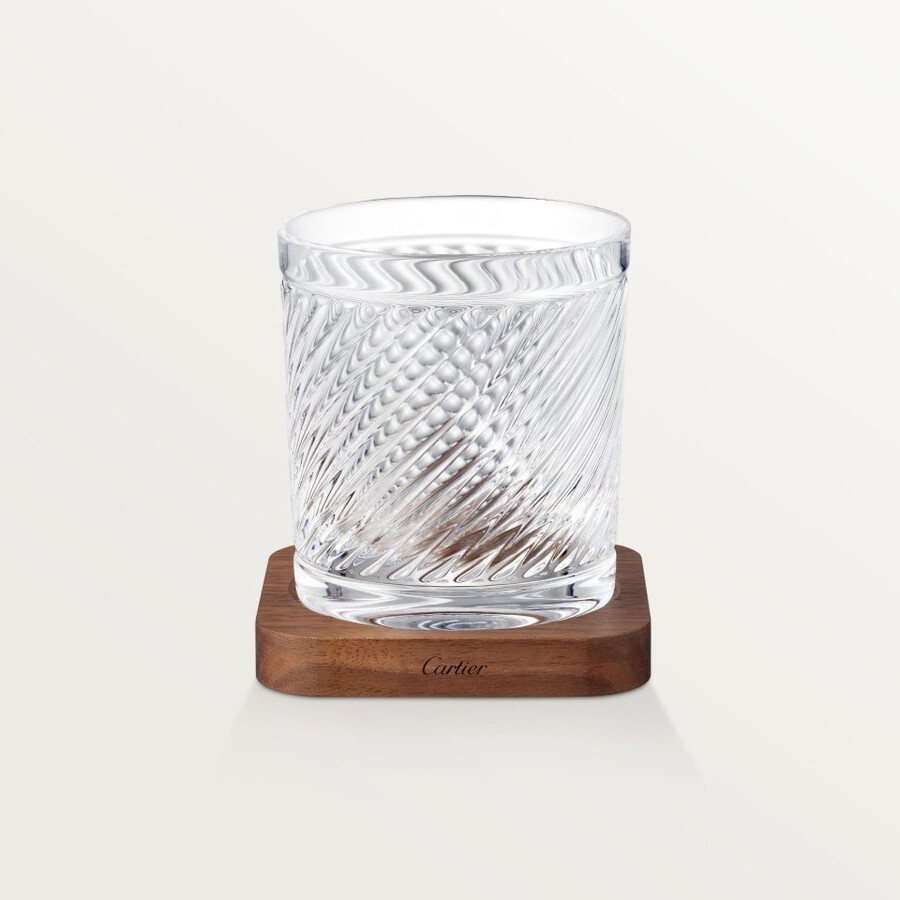 set santos de cartier composto da 2 bicchieri e 2 sottobicchieri