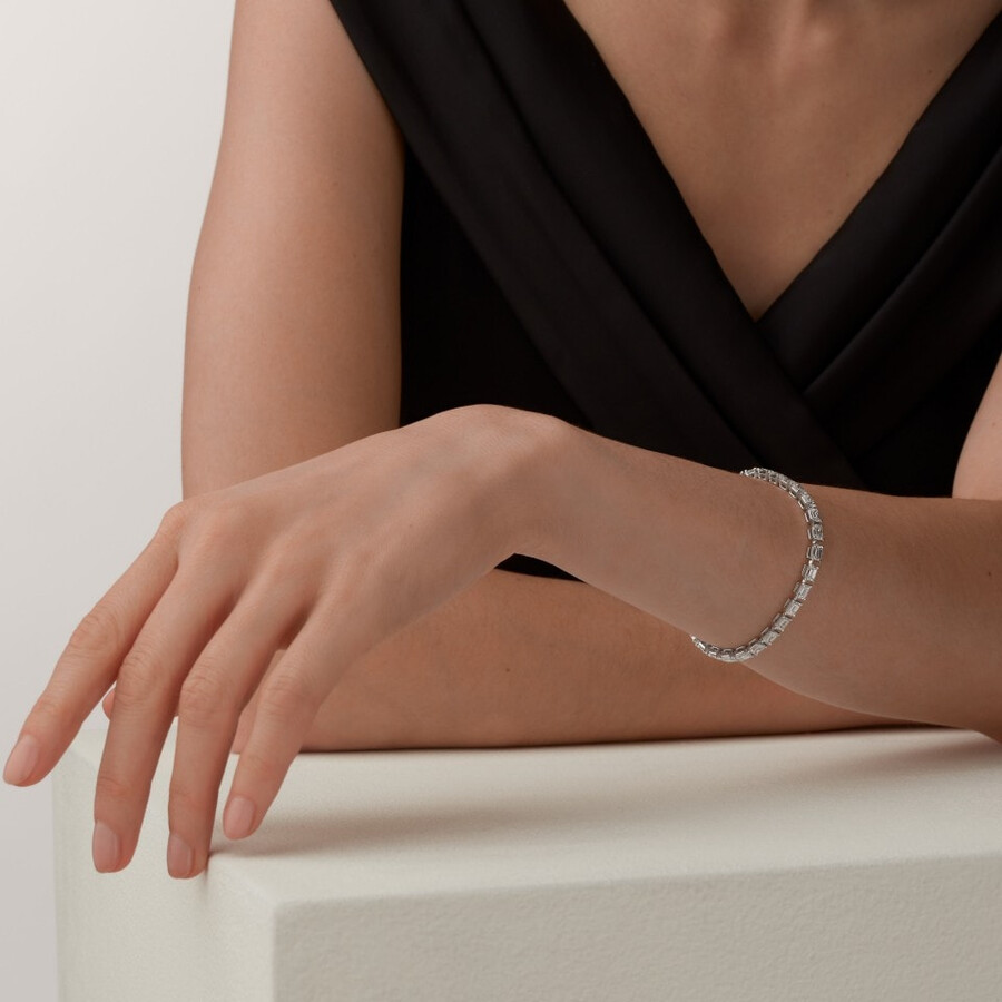 bracciale essential lines diamanti taglio smeraldo