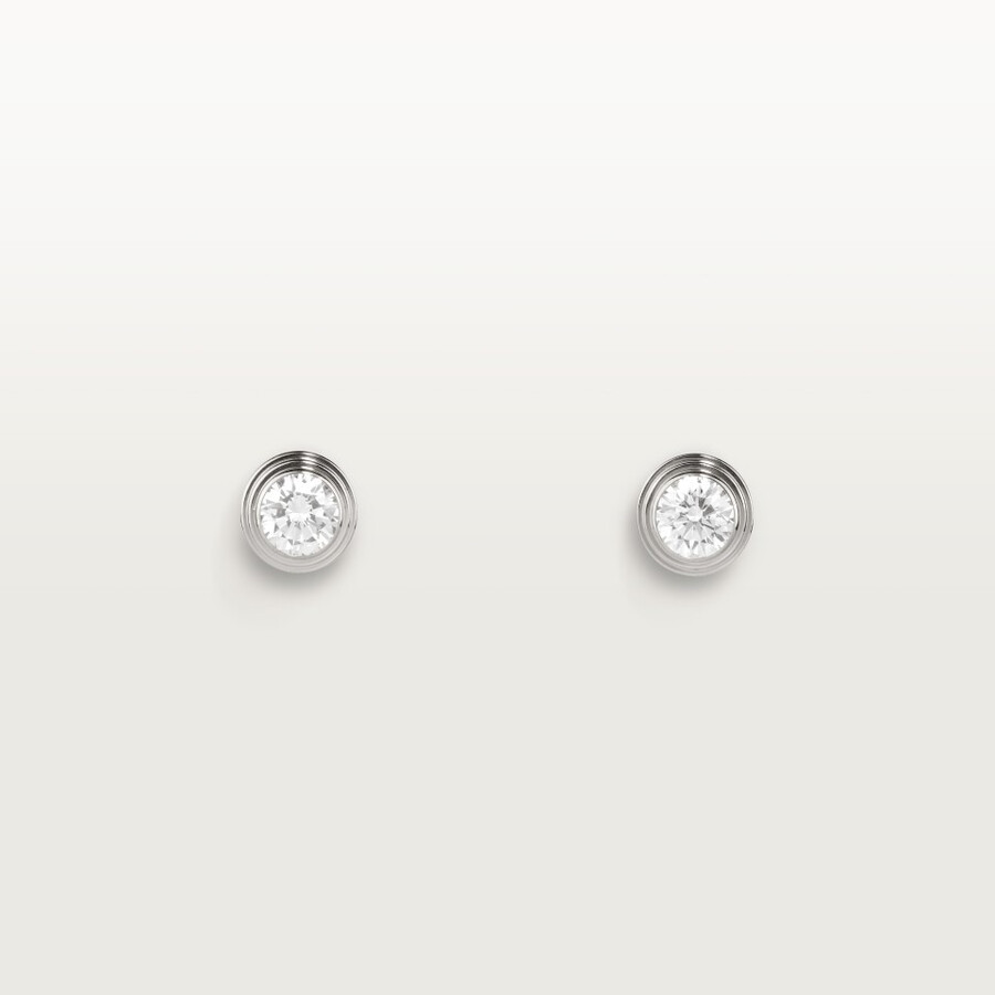 orecchini a bottone cartier damour 2 diamanti modello medio