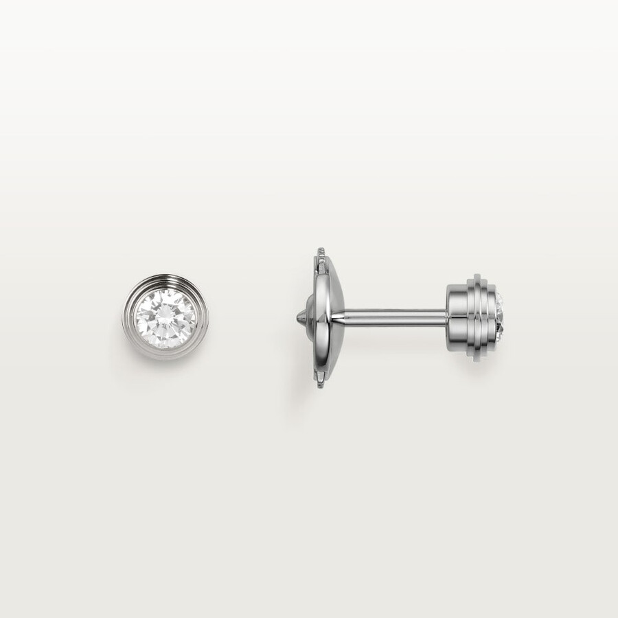 orecchini a bottone cartier damour 2 diamanti modello medio