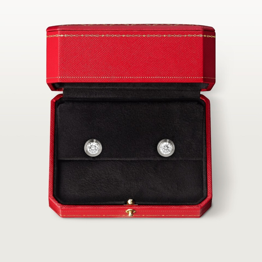 orecchini a bottone cartier damour 2 diamanti modello medio