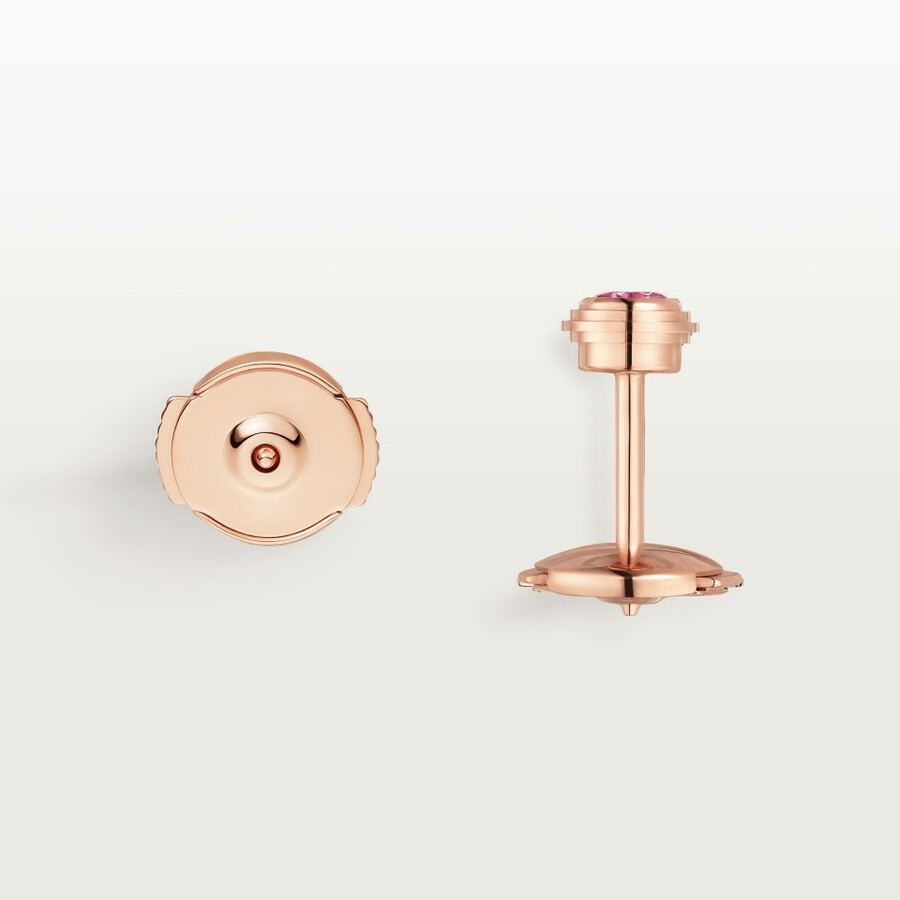 orecchini a bottone cartier damour 2 zaffiri rosa