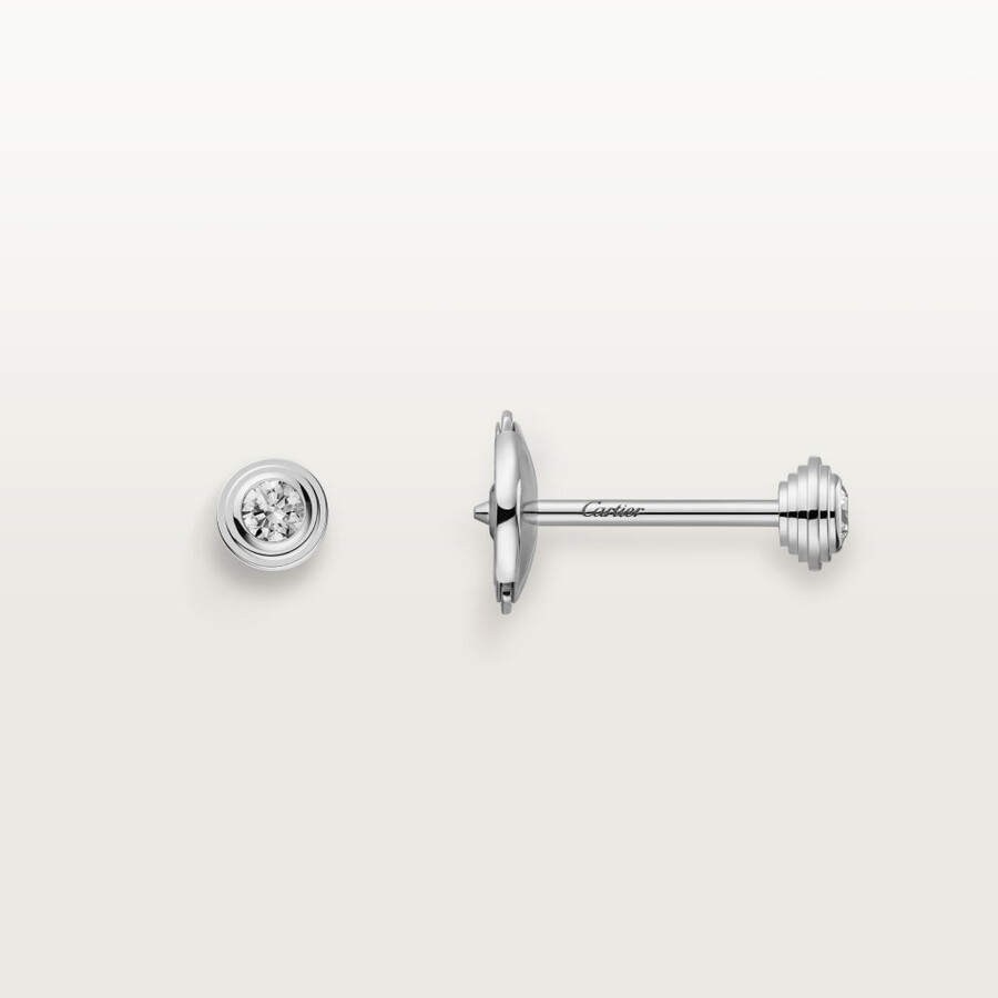 orecchini a bottone cartier damour 2 diamanti modello mini