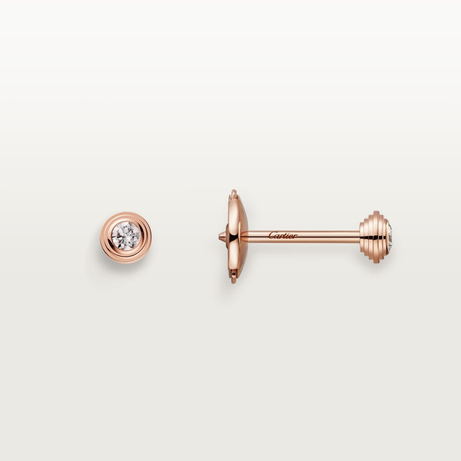 orecchini a bottone cartier damour 2 diamanti modello mini