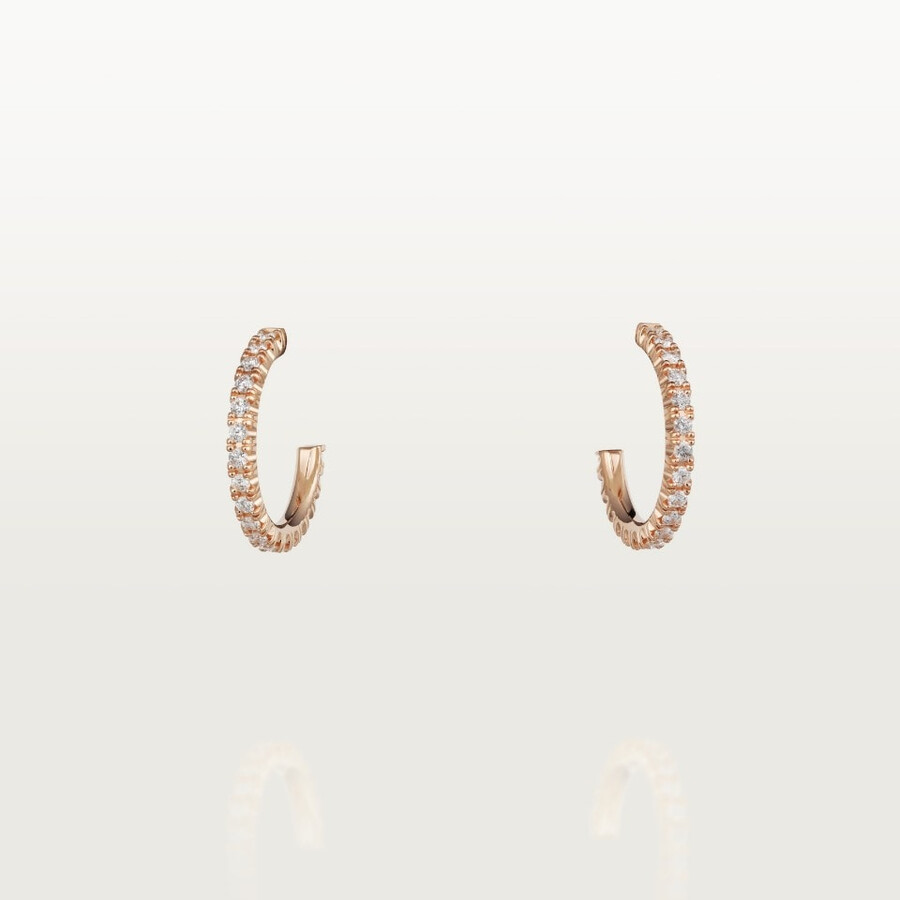 orecchini a cerchio etincelle de cartier modello piccolo pavé