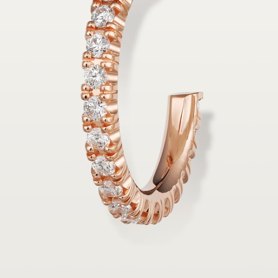 orecchini a cerchio etincelle de cartier modello piccolo pavé