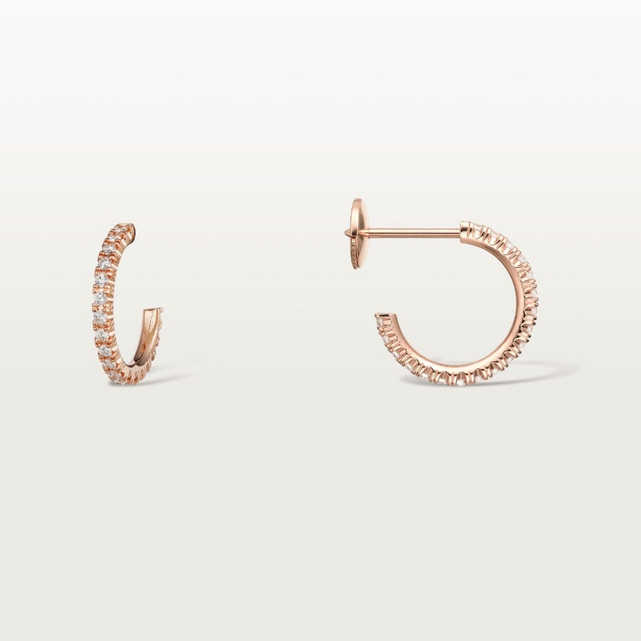 orecchini a cerchio etincelle de cartier modello piccolo pavé