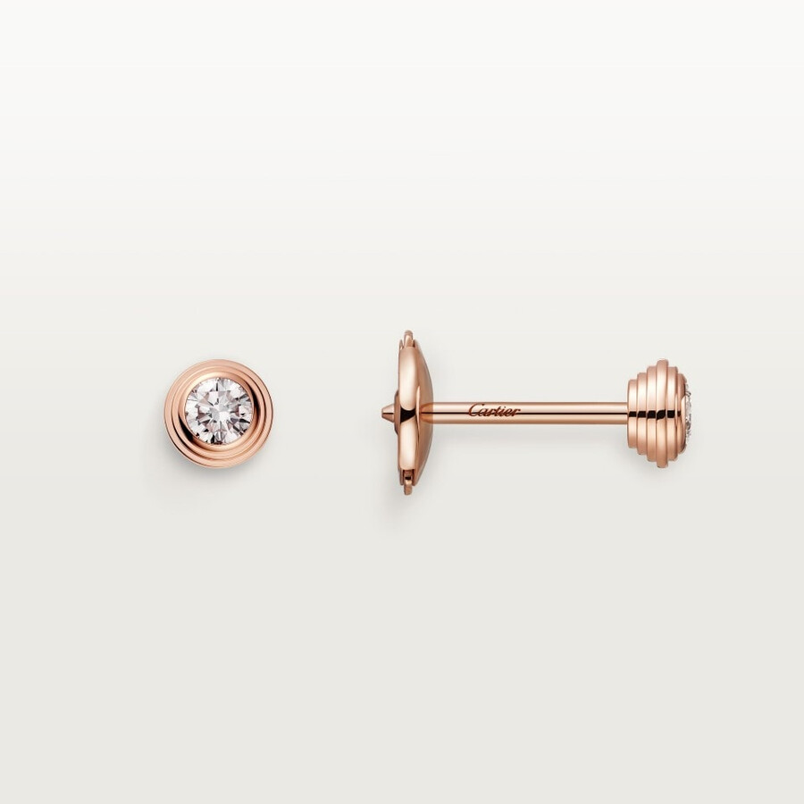 orecchini a bottone cartier damour 2 diamanti modello piccolo