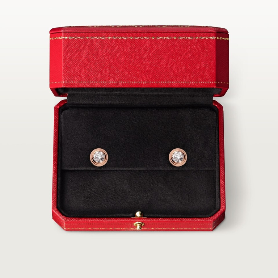 orecchini a bottone cartier damour 2 diamanti modello piccolo