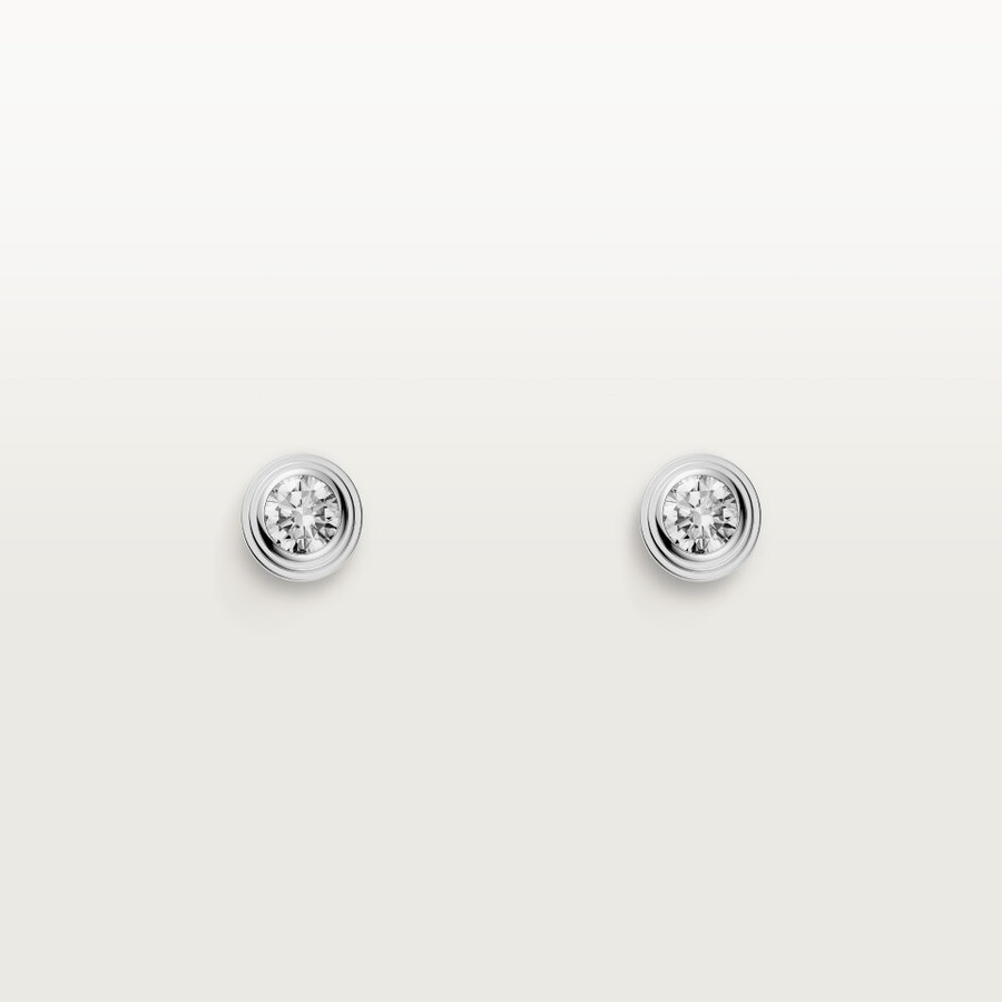 orecchini a bottone cartier damour 2 diamanti modello piccolo