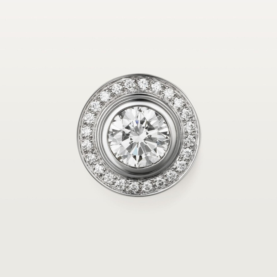 orecchini a bottone cartier damour 2 diamanti pavé