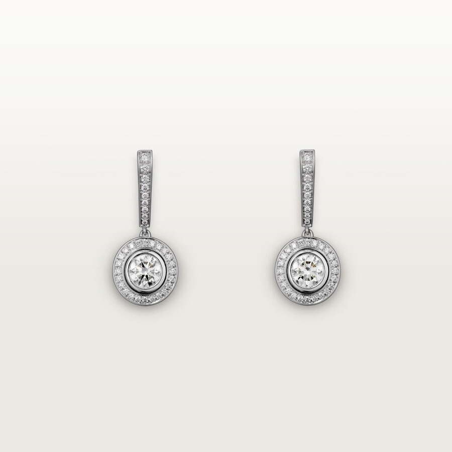 orecchini cartier damour 2 diamanti taglio brillante pavé