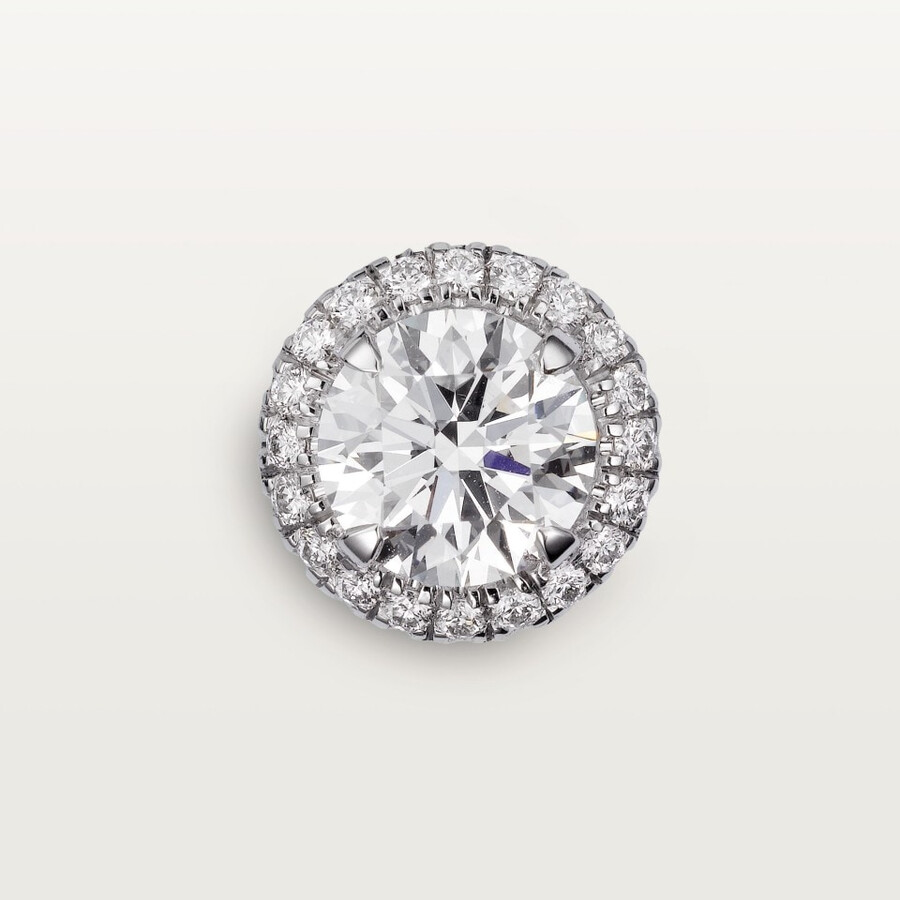 orecchini a bottone cartier destinée 2 diamanti taglio brillante pavé