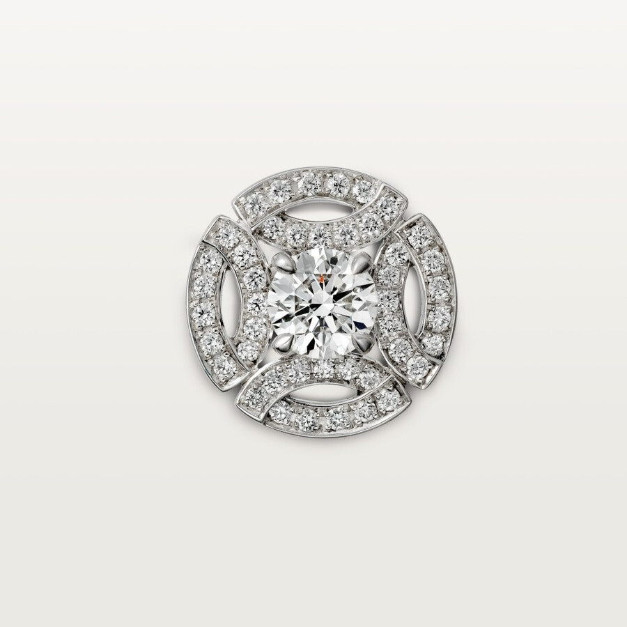 orecchini a bottone galanterie de cartier 2 diamanti taglio brillante pavé