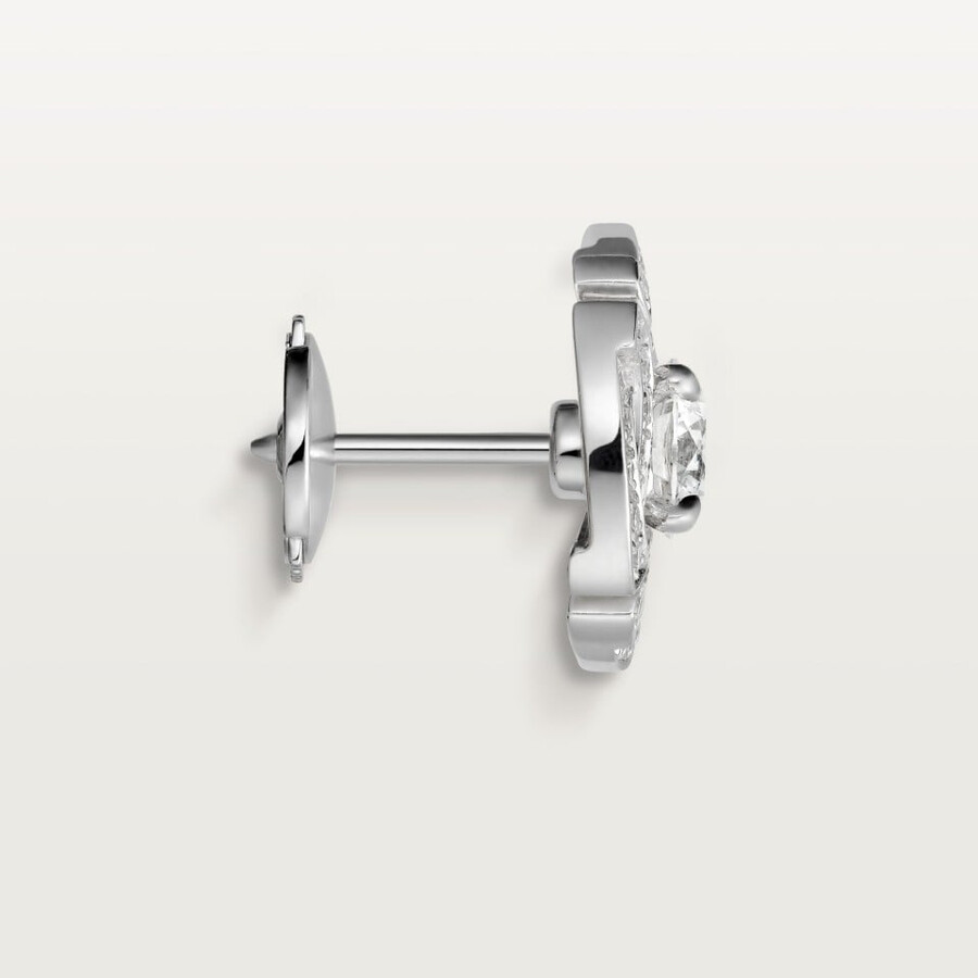 orecchini a bottone galanterie de cartier 2 diamanti taglio brillante pavé