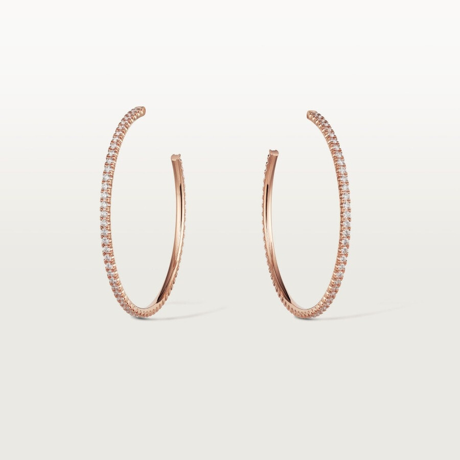 orecchini a cerchio etincelle de cartier modello grande pavé