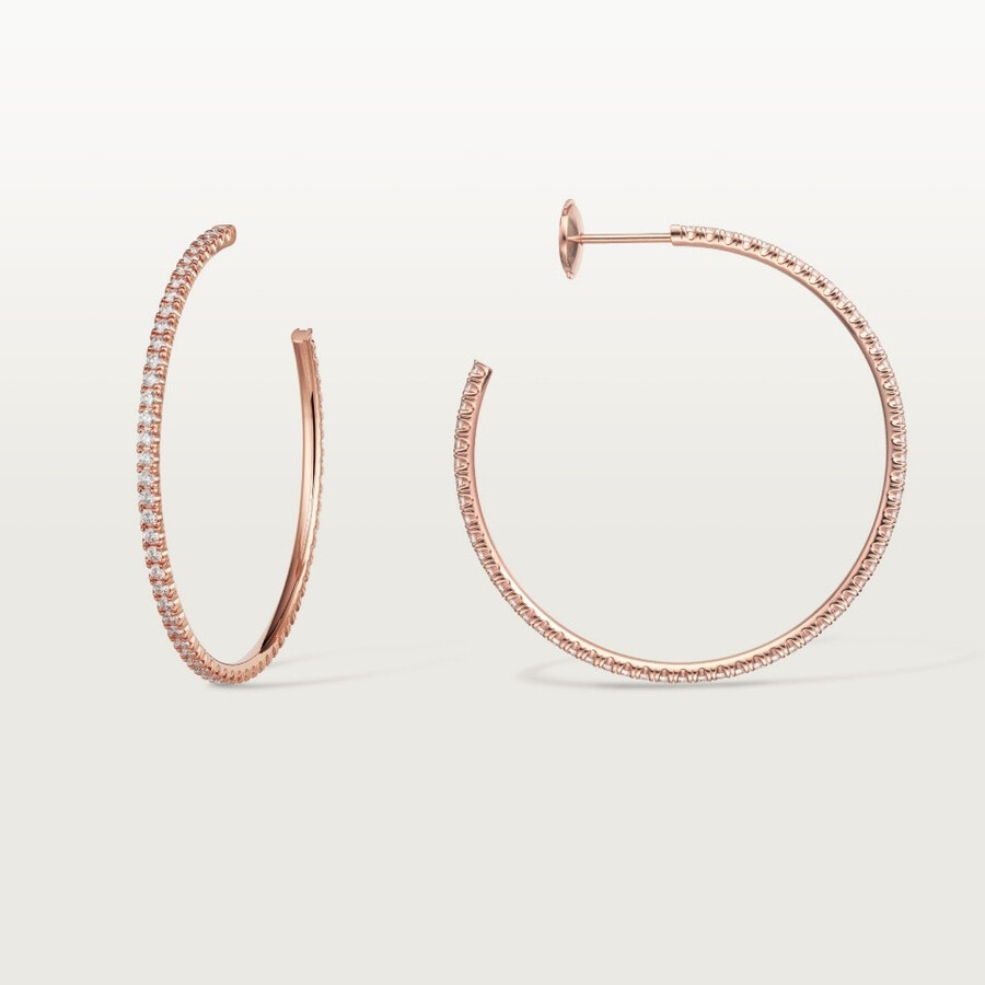 orecchini a cerchio etincelle de cartier modello grande pavé