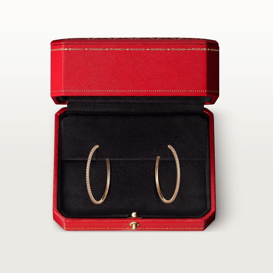 orecchini a cerchio etincelle de cartier modello grande pavé