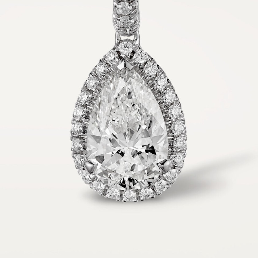 orecchini cartier destinée 2 diamanti a forma di pera pavé
