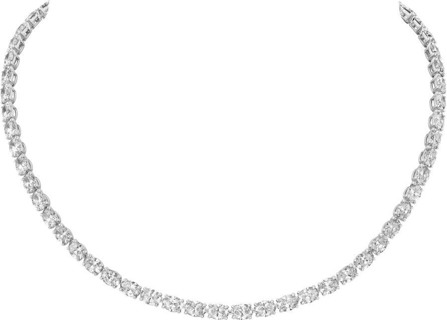 collana essential lines diamanti taglio ovale