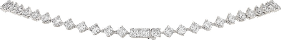 collana essential lines diamanti taglio cuscino