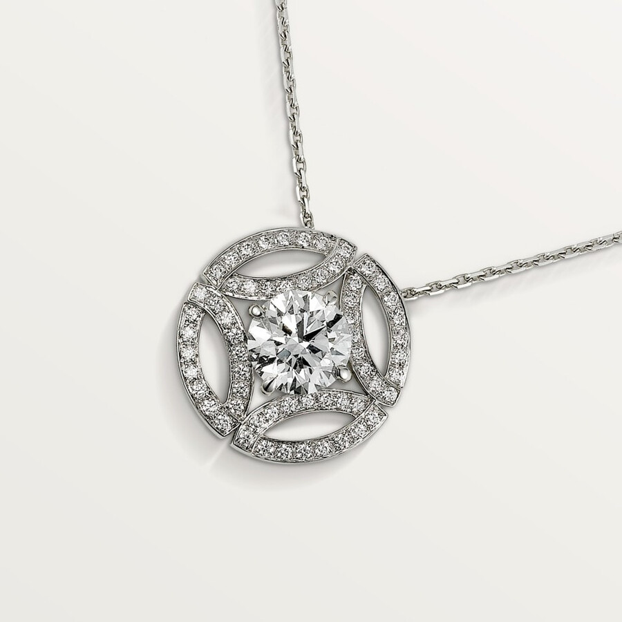 pendente galanterie de cartier diamanti taglio brillante pavé