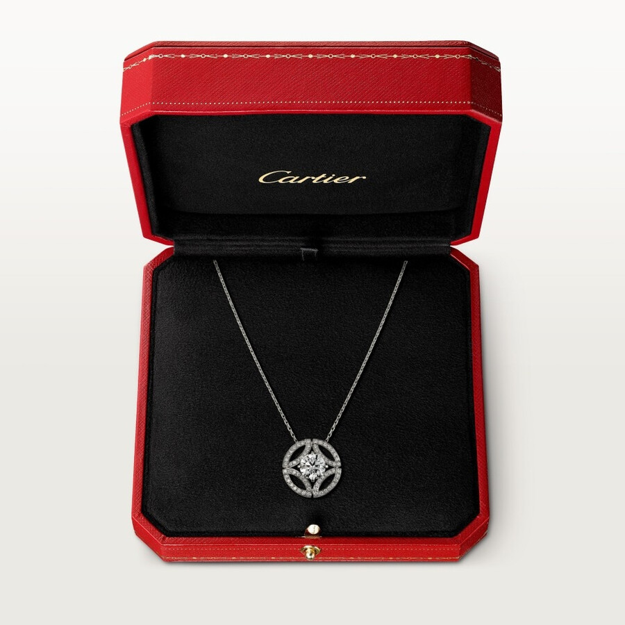 pendente galanterie de cartier diamanti taglio brillante pavé
