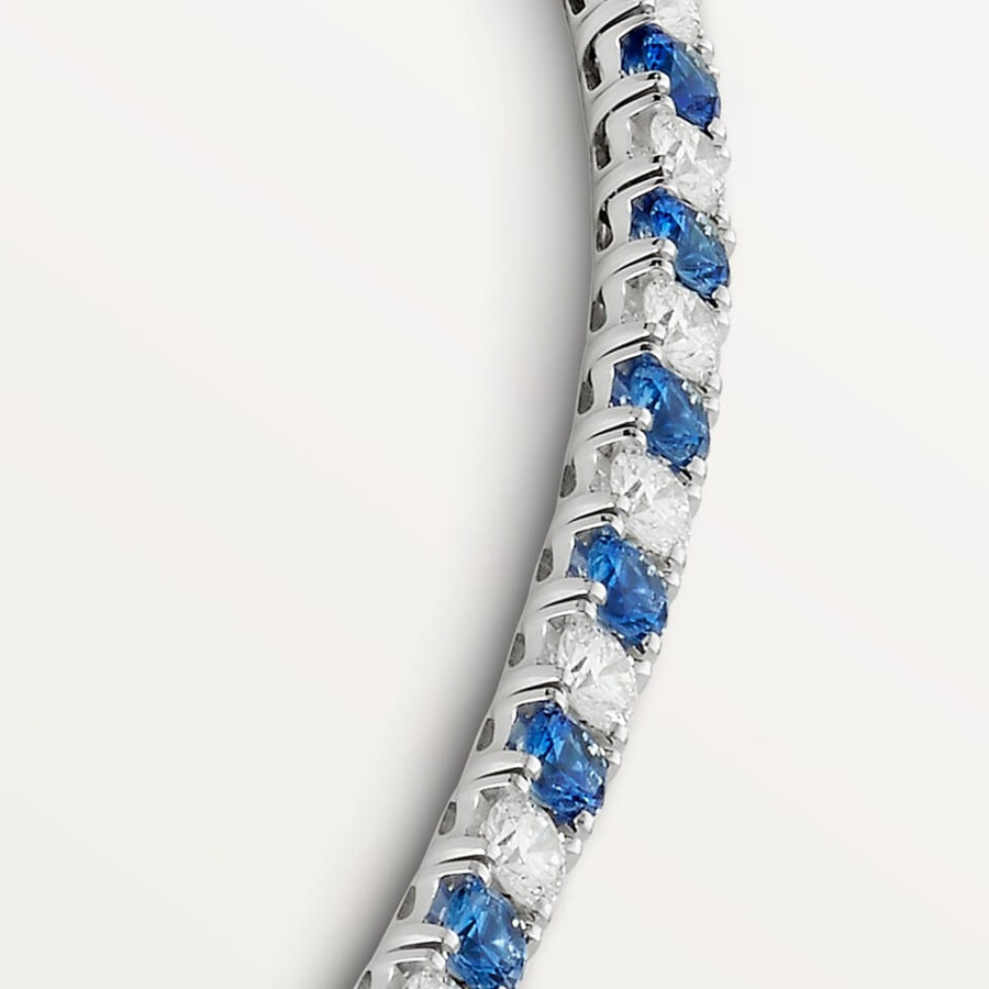 collana essential lines zaffiri taglio brillante e diamanti