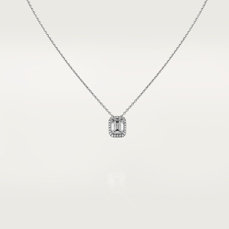 pendente cartier destinée diamanti taglio smeraldo pavé