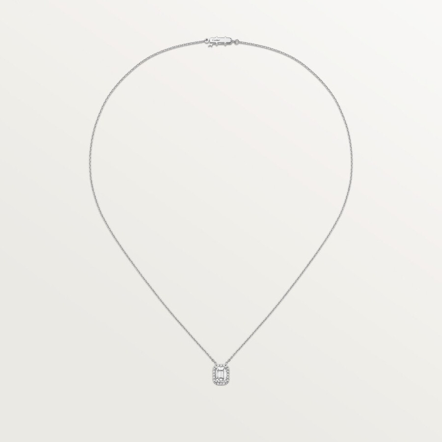 pendente cartier destinée diamanti taglio smeraldo pavé