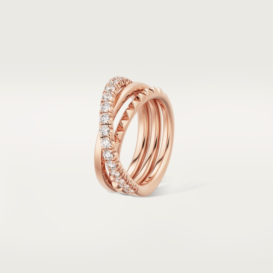 anello etincelle de cartier semi-pavé
