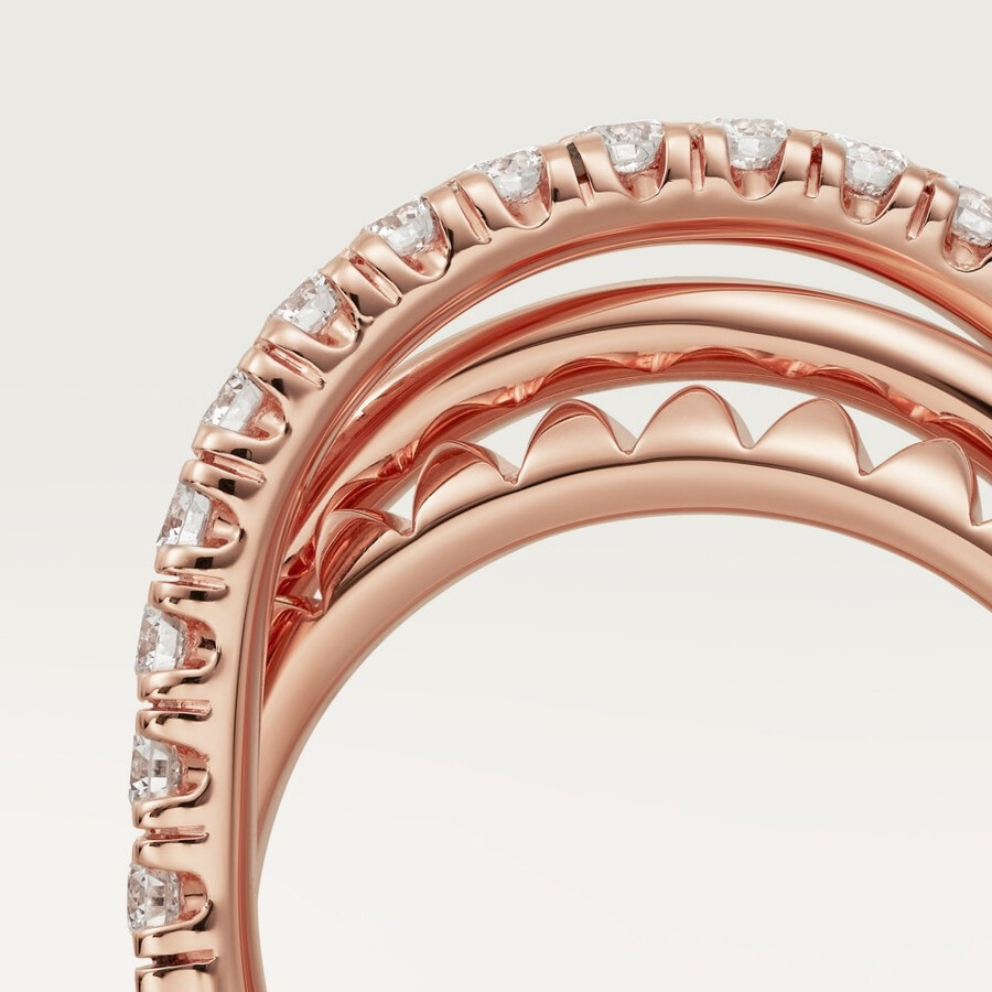 anello etincelle de cartier semi-pavé