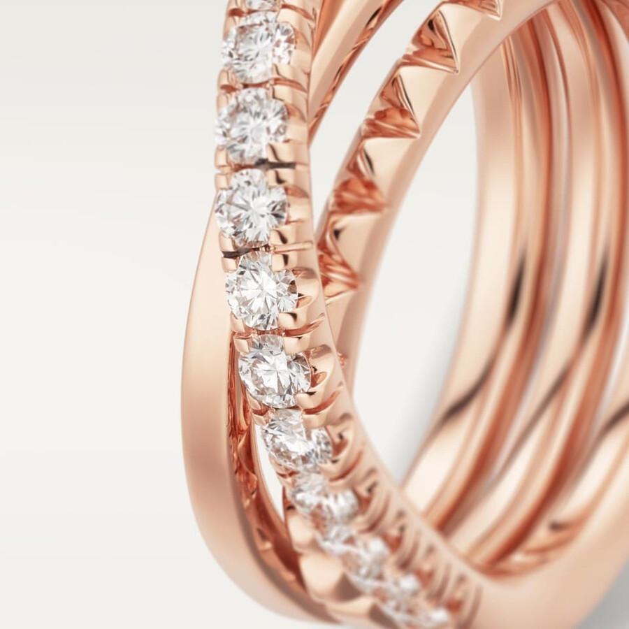 anello etincelle de cartier semi-pavé