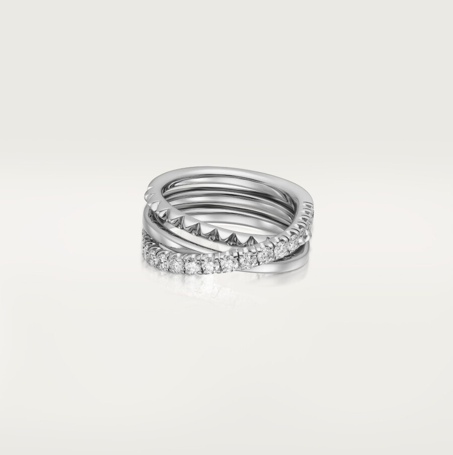 anello etincelle de cartier semi-pavé