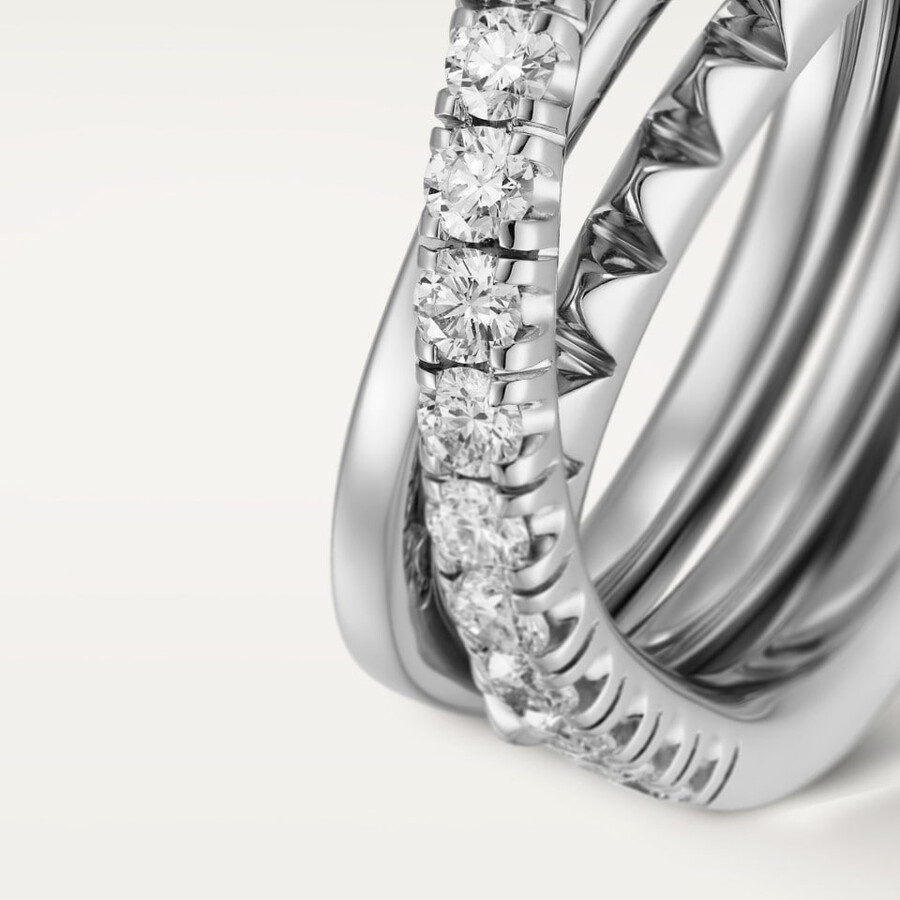 anello etincelle de cartier semi-pavé