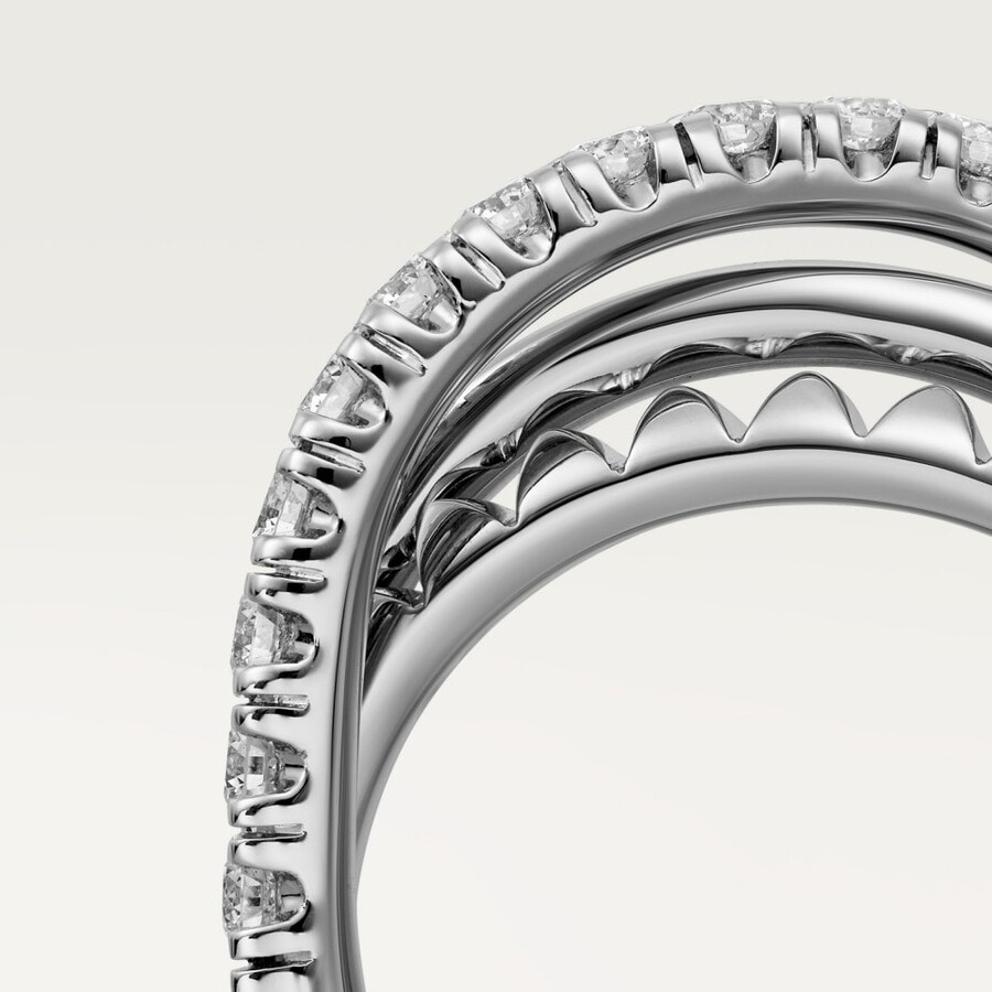 anello etincelle de cartier semi-pavé
