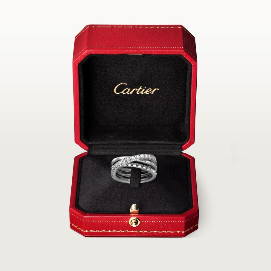 anello etincelle de cartier semi-pavé