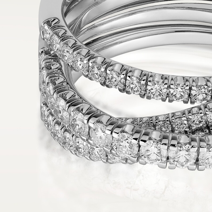 anello etincelle de cartier semi-pavé