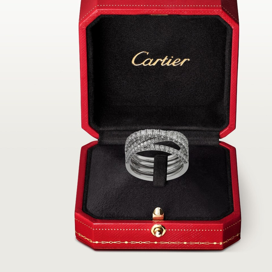anello etincelle de cartier semi-pavé
