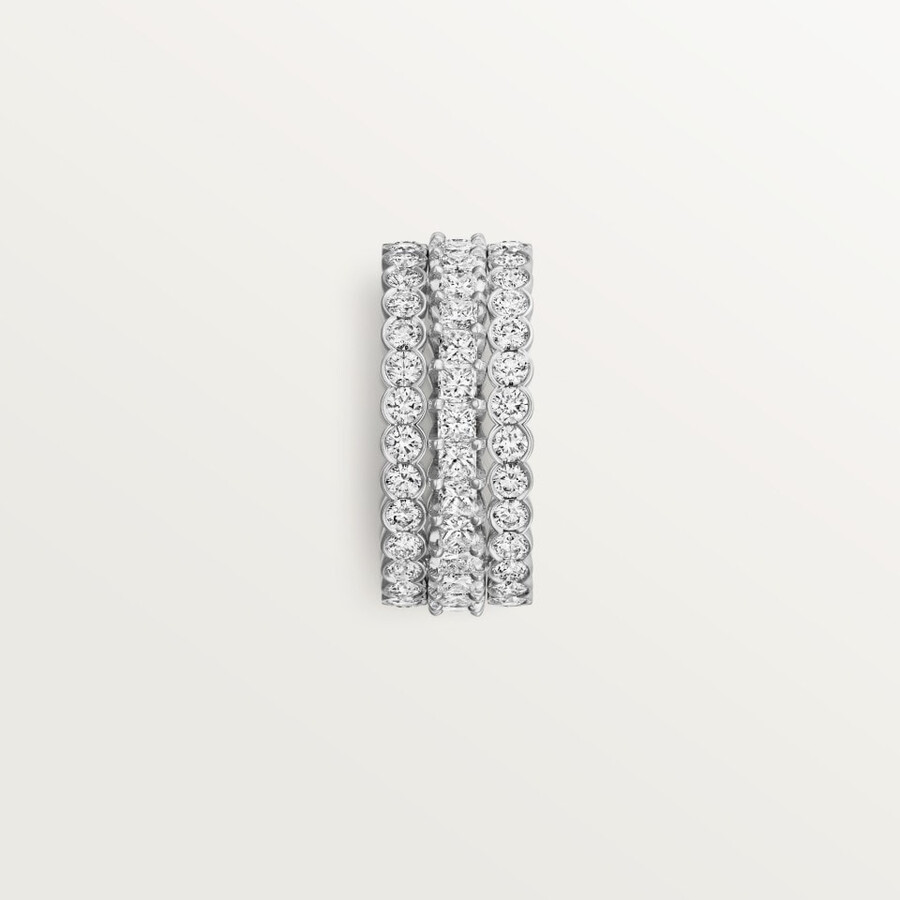 anello broderie de cartier tripla fila diamanti