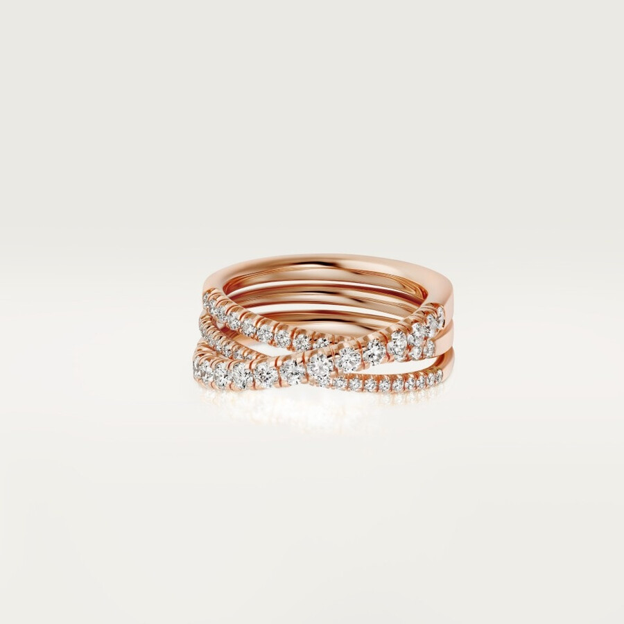 anello etincelle de cartier semi-pavé