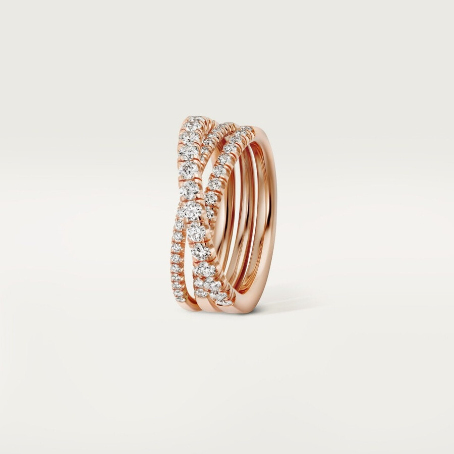 anello etincelle de cartier semi-pavé