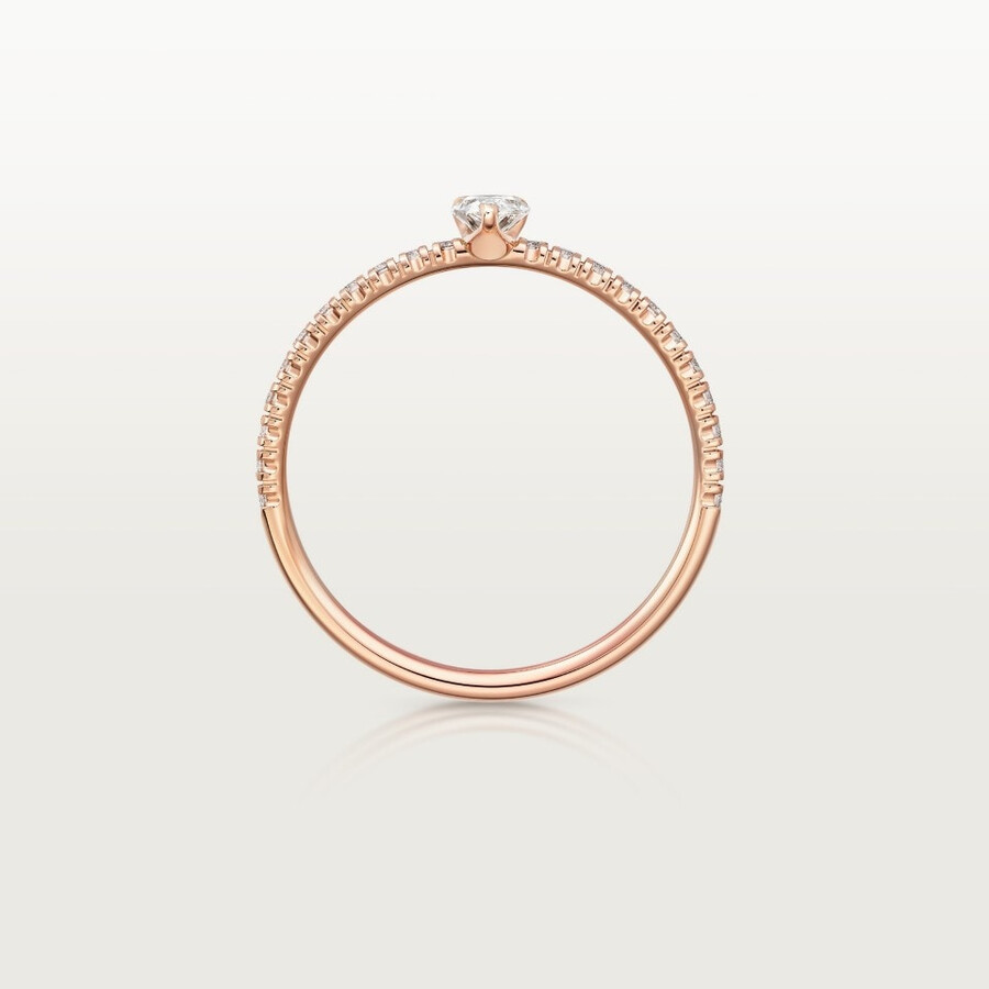 anello etincelle de cartier diamante a forma di pera pavé
