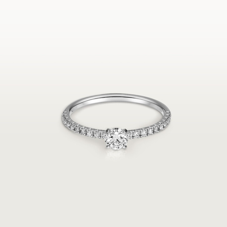 solitario etincelle de cartier diamanti taglio brillante pavé