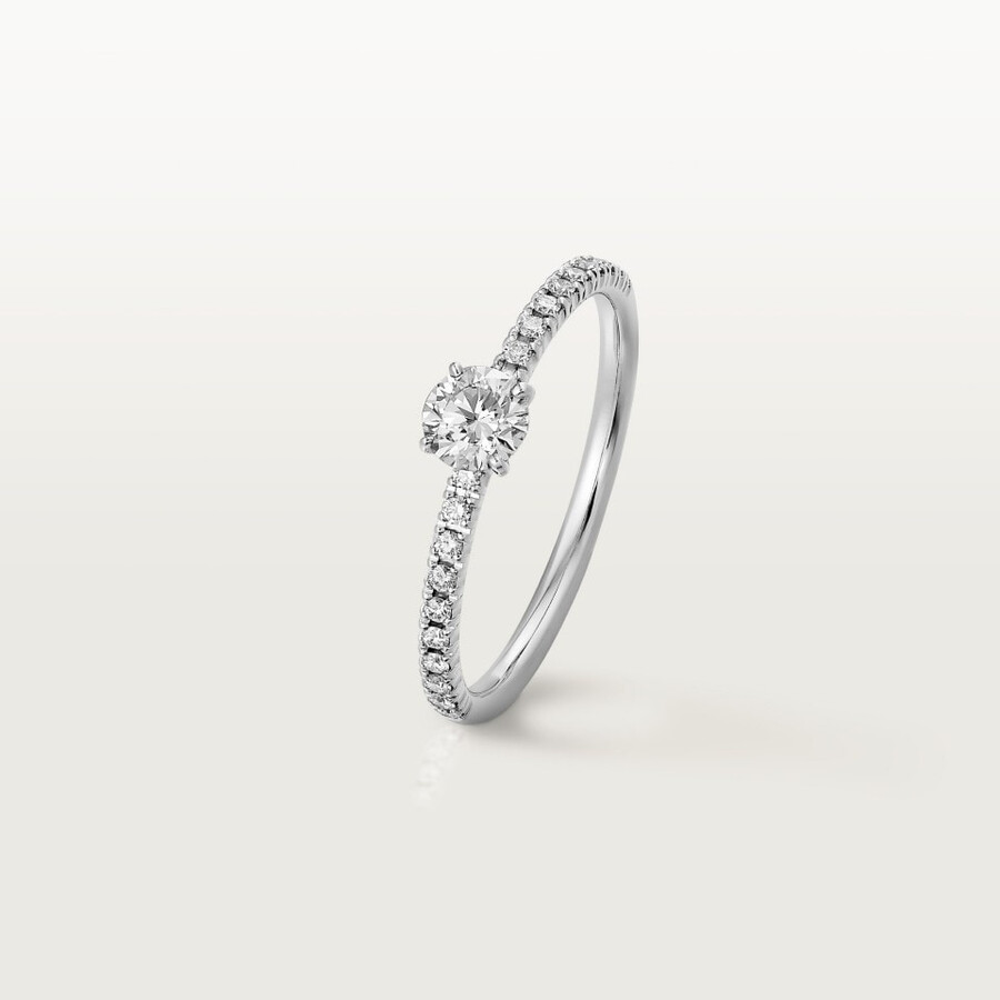 solitario etincelle de cartier diamanti taglio brillante pavé