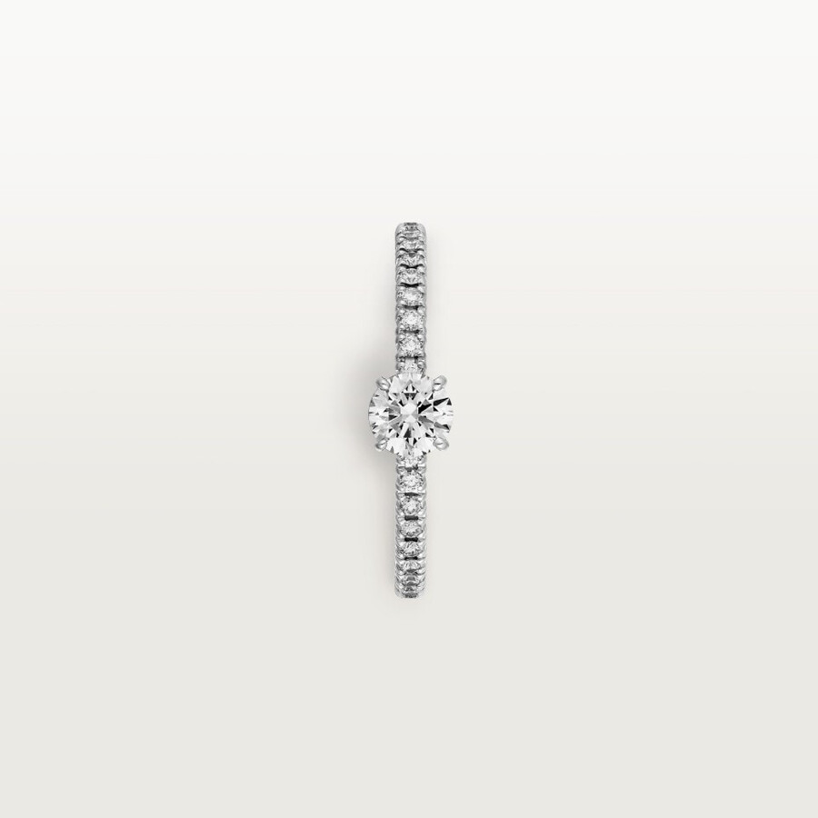 solitario etincelle de cartier diamanti taglio brillante pavé