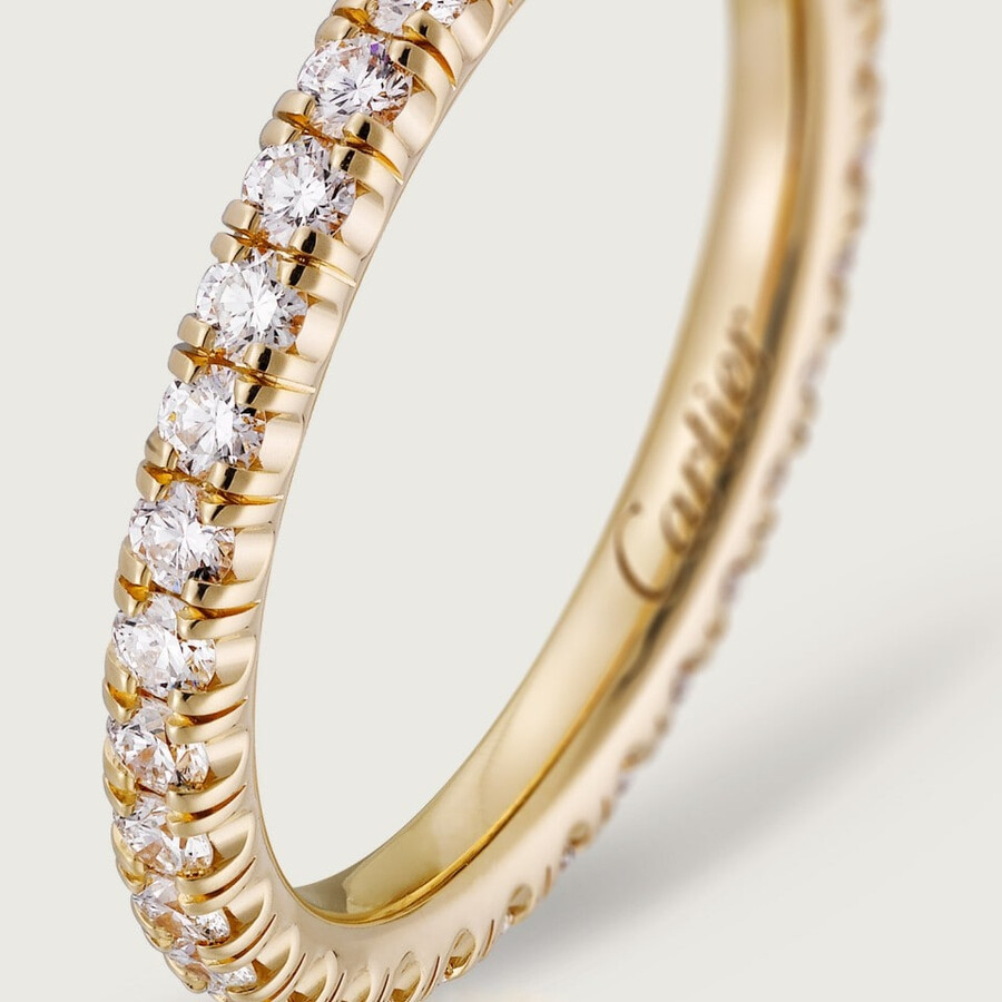 fede nuziale etincelle de cartier larghezza 2 mm pavé